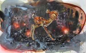 Intervention 35 - Dreaming of the idyll (100x160cm)