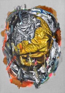 Intervention 116 - Gelbes Ding (70x50cm)