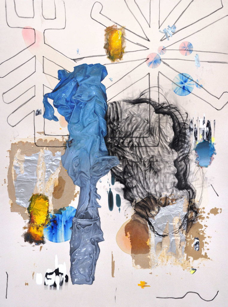 Landscape with blue thing (200x150cm)